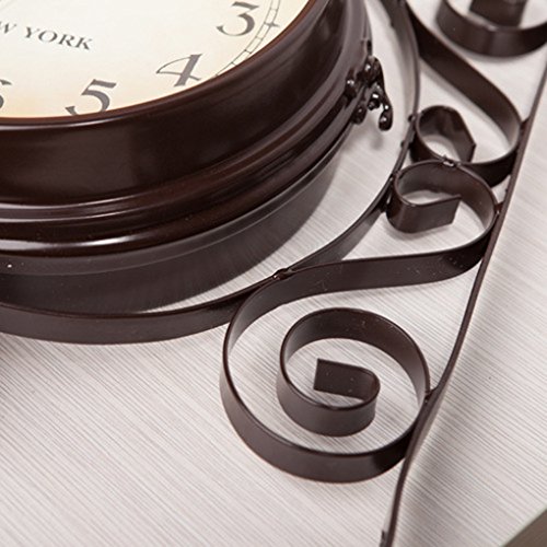 MuLuo Double Dial Daily Wall Suspension Hanging Alarm Clock Timer Bell Horologe Calculagraph Watch Retro Crafts Home Decor - Thumbnail 7
