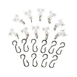 Ceiling Curtain Track Set with Wheeled Carriers and