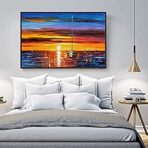 Floating Framed Canvas Wall Art for Living Room, Bedroom Scenery Canvas Prints for Home Decoration Ready to Hang - 16x24 inches