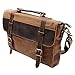 S-ZONE Canvas Messenger Bag 14 Inch Shoulder Bag Satchel School Briefcase