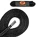 OrthoStep 4 Pair Pack Waxed Very Thin Dress Round Black 30 inch Shoelaces