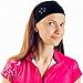 Сhieflines Yoga Headband for Women - Sweatband for Sport, Running, Workout, Traveling or Everyday Use - Insulates and Absorbs Sweat - Two-Sided: Black & Grey