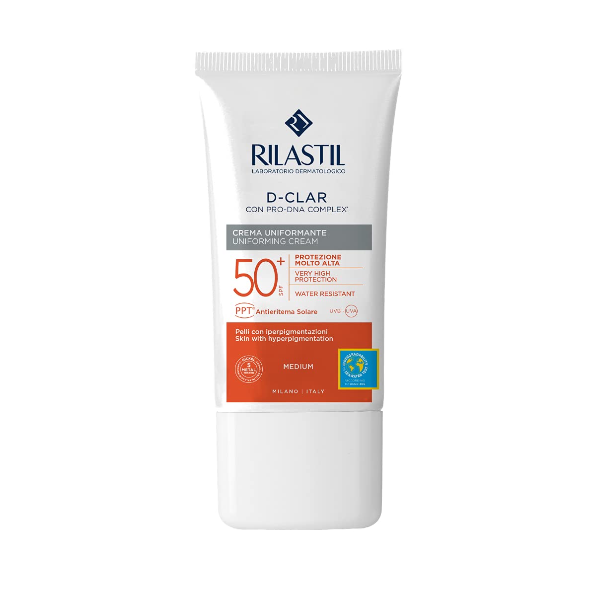 Rilastil Sun System - D-Clar Crema Fotoprotettiva Uniformante Medium SPF50+,40ml