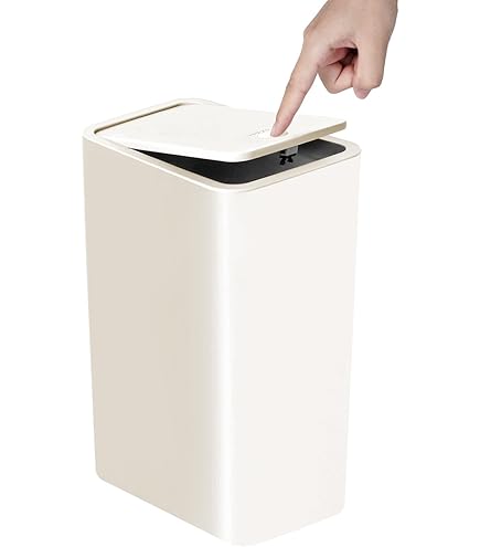 Naisu Bathroom Trash Can With Lid,4Gallons/15iters Garbage Can With Pop-Up Lid, Small Trash Can Dog Proof, Plastic Trash Bin ,Waste Basket For Bathroom, Bedroom, Kitchen,Living Room(Assorted - View #13