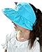 Bienvenu Kids Girls Wide Brim Visor Sun Hat - UV Protection Foldable Beach Cap,SkyBlue