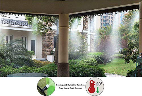 OUTFANDIA Patio Spray Misters Watering System Kits Accessories for Outdoor Garden Greenhouse Nozzles Misting Cooling with 50 Feet 4/7 Blank Distribution Tubing Hose, Instruction - Thumbnail 5