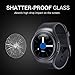 [3-Pack] Gear S2 / Gear Sport Tempered Glass Screen Protector - Fintie [Anti Scratch] HD Clear [9H Hardness] Protective Full-Coverage Screen Protector for Samsung Gear S2 / Gear Sport Smart Watch