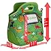 GOPRENE Kids Dinosaur Neoprene Lunch Bag with ID Card Pocket | Identi-Tote Insulated, Reusable, Foldable, Washable, Color: Green Dino, 3 Blank Name Cards