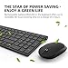 iClever GK03 Wireless Keyboard and Mouse Combo - 2.4G Portable Wireless Keyboard Mouse, Rechargeable Ergonomic Design Full Size Slim Thin Stable Connection for Windows 7/8/10, Mac OS