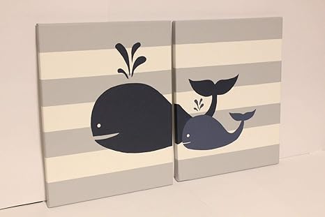 whale nursery wall decor