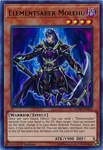 Elementsaber Molehu - FLOD-EN024 - Ultra Rare - 1st Edition - Flames of Destruction