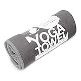 YogaRat Yoga Towel: 100% Grippy Microfiber, Thin, Lightweight, Absorbent, Multiple Yoga Mat Sizes and Smaller Hand Size Towel Available