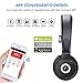 Bluetooth Headphones Over Ear, Hi-Fi Stereo Foldable On-Ear Headset with Microphone, APP to Control Headphones, Soft Earmuffs Support SD Card FM Radio Wired and Wireless Headset for Kids Adults, Blackthumb 1