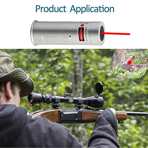 MOSANDON 12Gauge Red Dot Laser Bore Sight in Chamber Cartridge 12GA