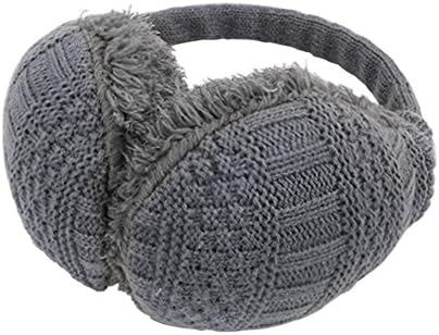 Feelme Adjustable Ear Muffs Unisex Knit Winter Warm Earmuffs Earwarmer Headband (grey)