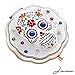 Jinvun Compact Personal Mirror for Makeup (Sugar Skull) Round, Handheld Portable/Vintage, Antique Day of the Dead Decorations/Purse, Small Bag, and Travel Carry/Foldable, Flip Open