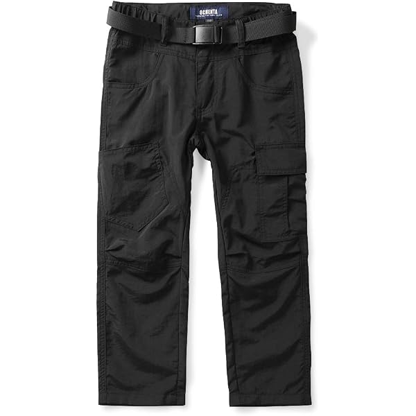 OCHENTA Quick Dry Kids Cargo Pants - Boys Outdoor Hiking Camping Fishing Pants With Multiple Pockets
