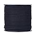 Pandahall 90m/295feet/98yard/roll 3x1.4mm Faux Suede Cord Roll String Leather Lace Beading Thread Suede Lace Lether Cording for Jewelry Makings Black
