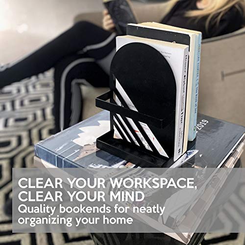 Neatly Made Iron Arch Decorative Bookends for Heavy Books, 200