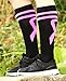 Mojo Breast Cancer Awareness Compression Socks 20-30mmHg, Black - Size: Large