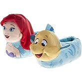 Disney Princesses Encanto Little Mermaid Slippers for Girls Kids House Shoes Soft Plush Warm Comfy Sandals (Toddler sizes 5-10 / Little Kid sizes 11-12)