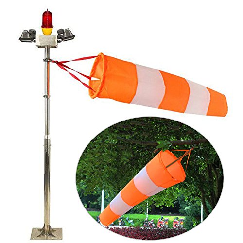Carejoy Airport Windsock 30 inch Outdoor Wind Vane Measurement Sock Bag with Reflective Stripes - Thumbnail 5