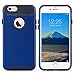 ULAK iPhone 6 Plus Case,iPhone 6S Plus Case, Slim Dual Layer Protection Scratch Resistant Hard Back Cover Shock Absorbent TPU Bumper Case for Apple iPhone 6/6S Plus 5.5 inch-Navy Blue Black