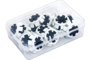 FABULETTA Fast Twist 3.0 Golf Shoe Cleats 16Pcs Rubber Spikes - 8 Contact Points for Max Traction & Stable Swing Support, Fas
