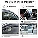 AUTEX 2Pcs Tape On Window Visor Compatible with Ram 1500 2500 3500 1994 1995 1996 1997 1998 1999 2000 2001 2002 (for Regular and Extended Cab (2 Front Windows) ONLY) Side Window Deflector Shade