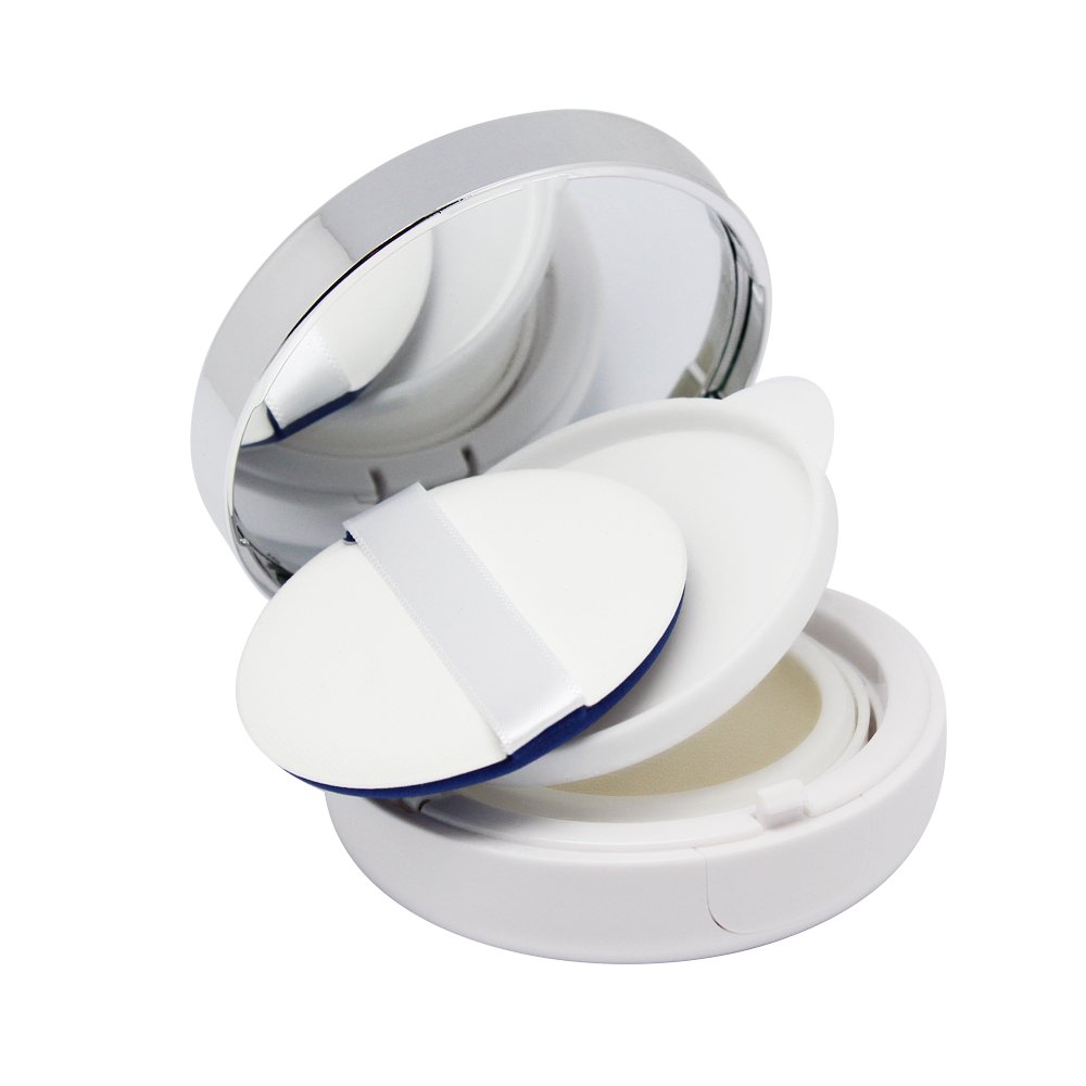 SelfTek Empty Foundation Puff Box Air Cushion Container for DIY BB/CC Cream Liquid Foundation with Mirror and Sponge Puff
