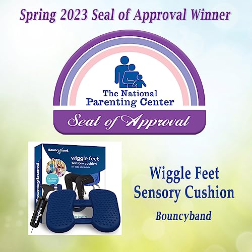 Bouncyband Wiggle Feet, Dark Blue, 12” x 9” x 2.5” Foot Fidget Cushion, Sensory and ADHD Tools