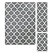 Maples Rugs Rebecca Contemporary Area Rugs Set for Living Room & Bedroom [Made in USA], 3pc, Grey/White