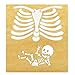 American Sign Language ILY Pregnant Skeleton Iron-on DIY