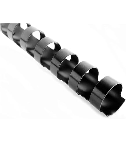 Leitz 10mm Plastic Comb Binding Spines - Pack Of 100, Black, For 21-Hole Binding Systems - View #5