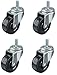 Set of 4 Swivel Threaded Post Casters, 2