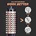 Beautimeter 1000W Hot Air Spin Brush Kit for Styling and Frizz Control, 3 in 1 Salon Styling Hair Dryer and Styler, Negative Ionic Hair Care, 1.5″ and 2″ Auto-rotating Brush Attachments, Black&Goldthumb 1