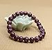 Natural Lepidolite Lithium Mica Handmade Gemstone 8mm Round Beads Elastic Bracelet 7 Inch