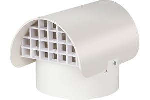 JIANBENKJ PVC Vent Cap Radon Vent Cap for 4" Schedule 40, 4 inch PVC Radon Fan Pipe Cap Exhaust Vent Cap for Radon/Flue/Roof Vent System,Radon Vent Cover Stop Rain Snow Leaves, Protect Radon Fan Motor&PVC Pipe