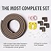 Corner Guards Safety Bumpers 20.4 Edge + 8 Corners with Electric Plug Covers and Door Stopper Coffee Brown Color