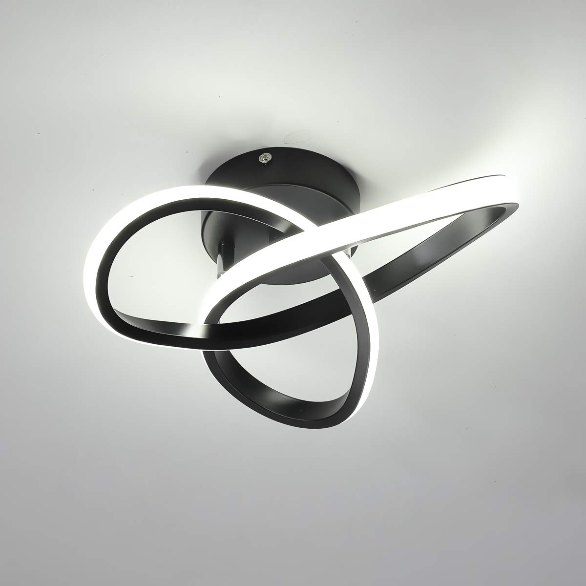 minifair minfair Modern LED Ceiling Light,Round Geometry Ceiling Lamp,Chic Chandelier 6000K for Hallway,Living Room,Bedroom 18W Dia 24CM