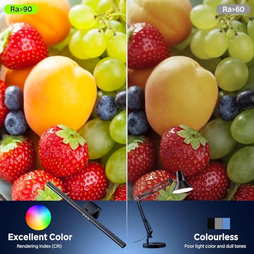 Quntis Monitor Light Bar, 50cm Computer Monitor Lamp 3 Color Temperature Brightness Stepless Adjustment Touch Control Screen Light with Timer Space Saving Eye Care e-Reading USB Lamp for Home Office