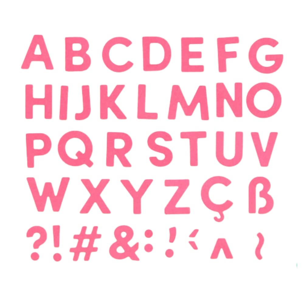 Craftelier - Set 39 Uppercase Letter and Symbol Dies for Card Making, Scrapbooking and Crafting Projects | Compatible with Various Die Cutting Machines and Materials | Size Approx. 2 cm