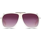 Freckles Mark 70s Italian Mob Boss Retro Square Sunglasses for Men Women Vintage Disco Sun Glasses