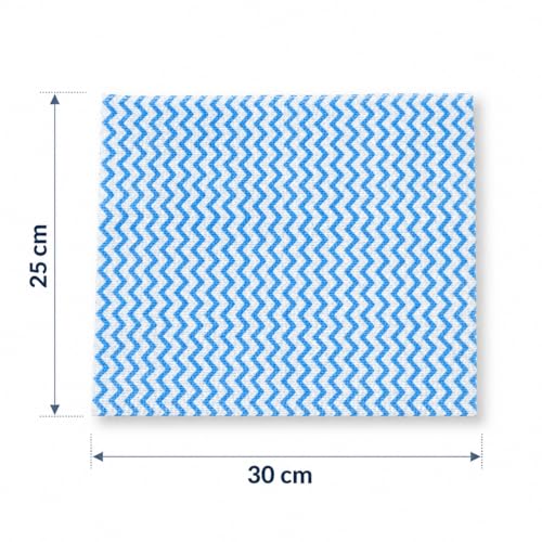 Rolo 100 Panos Multiuso Tipo Perfex Lavável Reutilizável Secagem Rápida 100 Panos 25x30cm para Cozinha Vidros Móveis Lavanderia (1 Rolo)