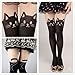 Fun Daisy Tights Stockings Cat Tail Tattoo Lovely Socks Lady Pantyhose (Black Cats)