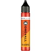 Molotow ONE4ALL Acrylic Paint Refill, For Molotow ONE4ALL Paint Marker, Traffic Red, 30ml Bottle, 1 Each (693.013)