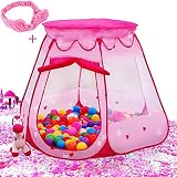 Le Papillon Pink Princess Tent Kids Ball Pit 1st Gift Toddler Girl Easy Pop Up Fold into a Carrying Case Play Tent Indoor & Outdoor Use.(Balls Not Included)