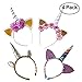 ZOND 4 Pack - Original Unicorn Horn Headband Different Super Cute Unicorn Headbands Design Light and Quality Materials Vibrant Colors Perfect for Party Decorations Cosplay Costume Great Unicorn Gift