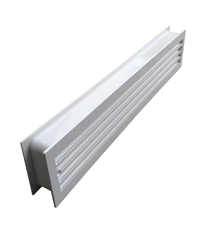 Türlüfter Kunststoff Lüftungsgitter Tür Superweiss 434 x 76mm
