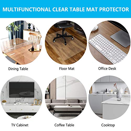 Plastic Desk Mat Clear Office Desk Pad Protector MultiSize Desk